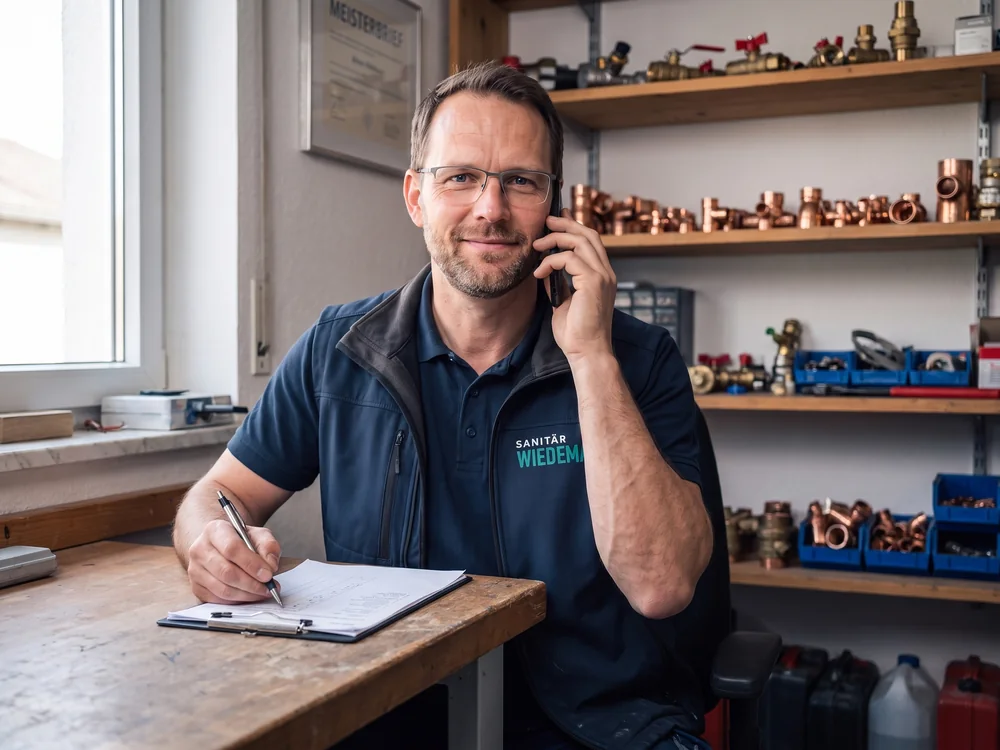Michael Wiedemann am Telefon